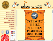 Tablet Screenshot of pelikanpieczatki.pl